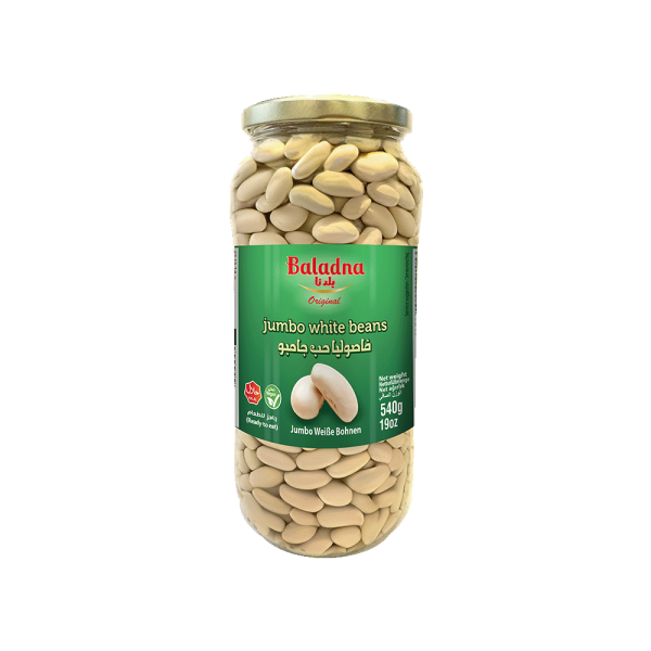 Baladna Boiled Jambu White Beans - Oriental 540 g