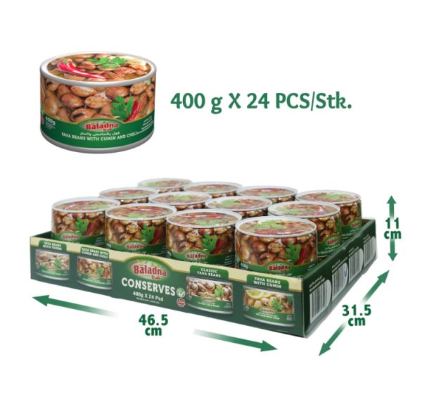 Baladna Fava big beans with cumin & chili - Oriental 400 g - Image 5