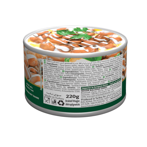 Baladna Fava big beans with Tahini - Oriental 400 g - Image 2