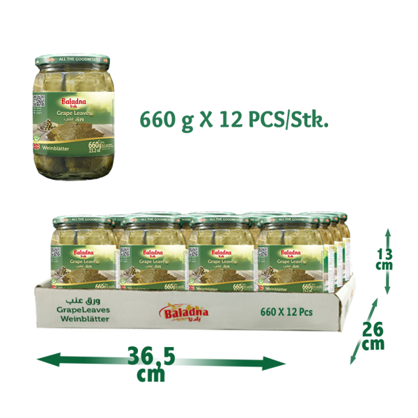 Baladna Grape Leaves - Oriental 660 g - Image 4
