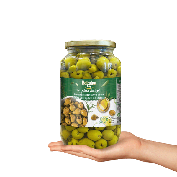 Baladna Green olives stuffed with Thyme - Oriental 1000 g - Image 3