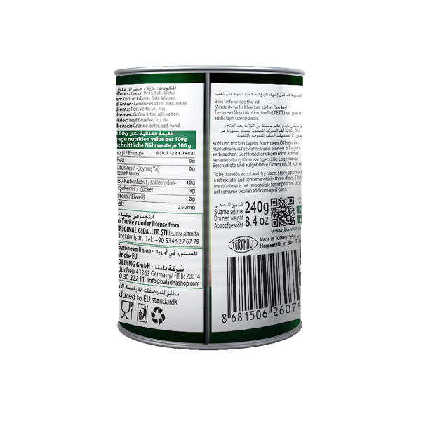 Baladna Green Peas - Oriental 400 g - Image 2