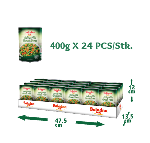 Baladna Green Peas with Carrots - Oriental 400 g - Image 5