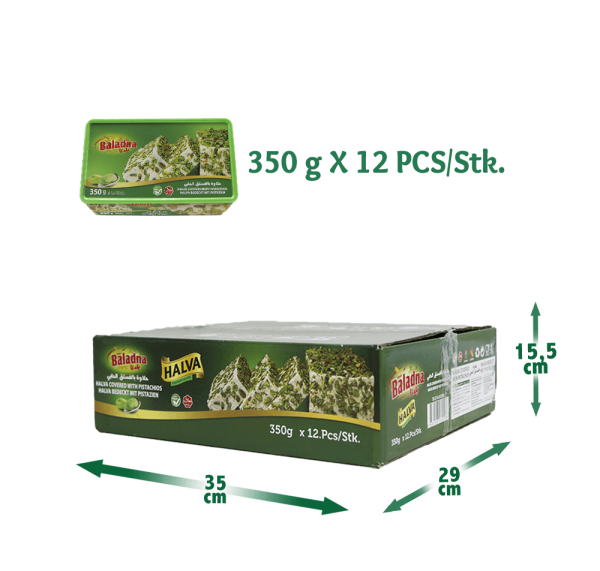 Baladna Halva covered with pistachios - Oriental 350 g - Image 5