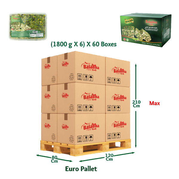 Baladna Halva covered with pistachios - Oriental 1800 g - Image 6