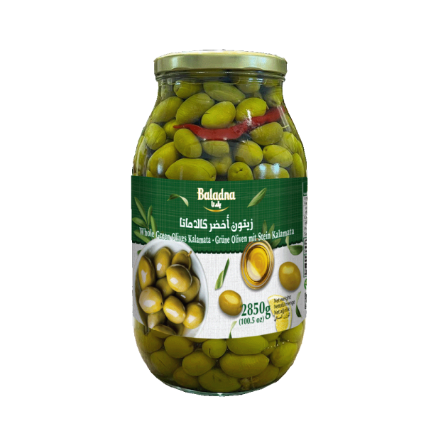 Baladna Whole Green Olives Kalamata - Oriental 2850 g