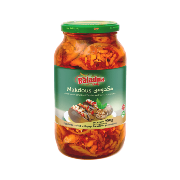 Baladna Makdous in Sunflower Oil Eggplants stuffed with pepper-walnut preparation - Oriental 950 g