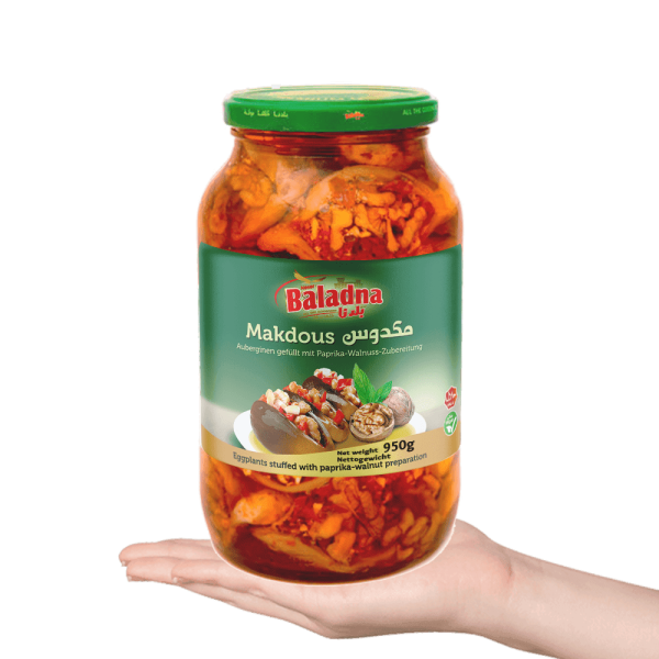 Baladna Makdous in Sunflower Oil Eggplants stuffed with pepper-walnut preparation - Oriental 950 g - Image 4