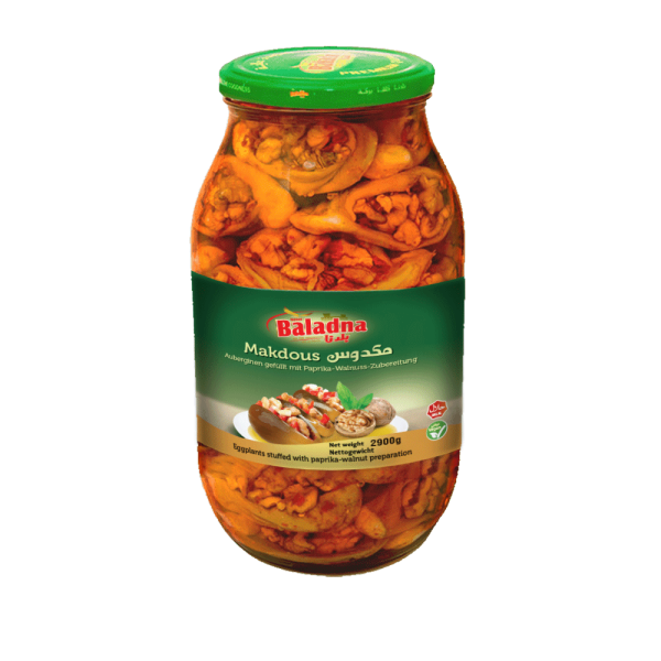 Baladna Makdous in Sunflower Oil Eggplants stuffed with pepper-walnut preparation - Oriental 2900 g