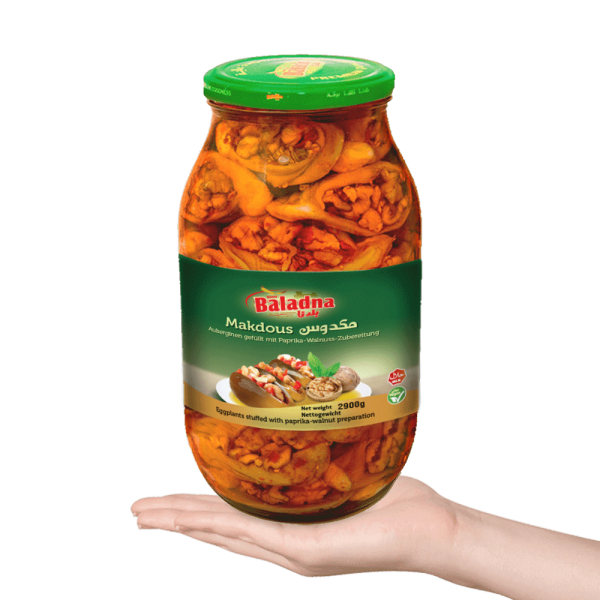 Baladna Makdous in Sunflower Oil Eggplants stuffed with pepper-walnut preparation - Oriental 2900 g - Image 3