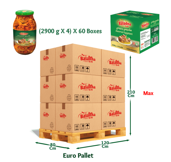 Baladna Makdous in Sunflower Oil Eggplants stuffed with pepper-walnut preparation - Oriental 2900 g - Image 5