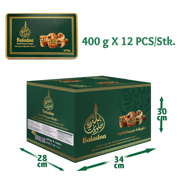 Baladna Mixed Oriental Sweets with Pistachios and Cashews - Oriental 400 g - Image 7