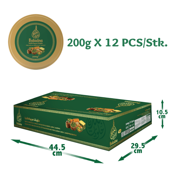 Baladna Mixed Oriental Sweets with Pistachios and Cashews - Oriental 200 g - Image 7