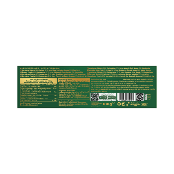 Baladna Mixed Oriental Sweets with Pistachios and Cashews - Oriental 100 g - Image 5