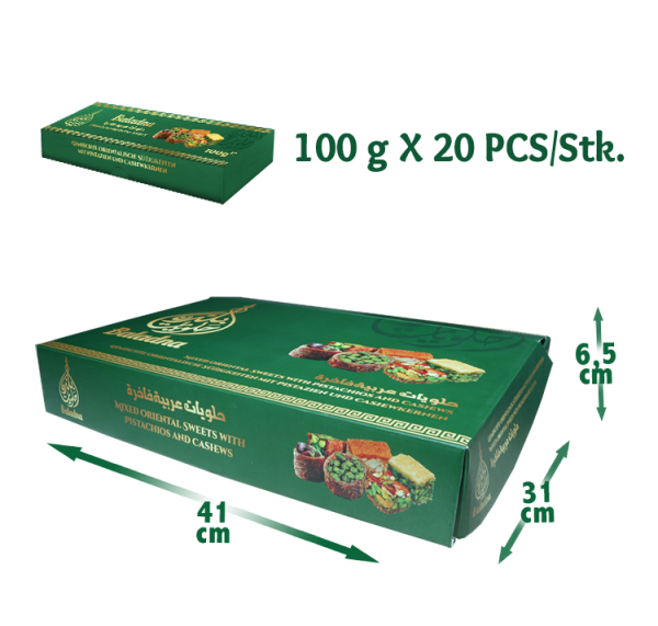 Baladna Mixed Oriental Sweets with Pistachios and Cashews - Oriental 100 g - Image 8
