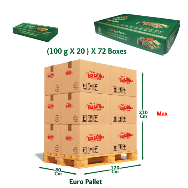 Baladna Mixed Oriental Sweets with Pistachios and Cashews - Oriental 100 g - Image 9