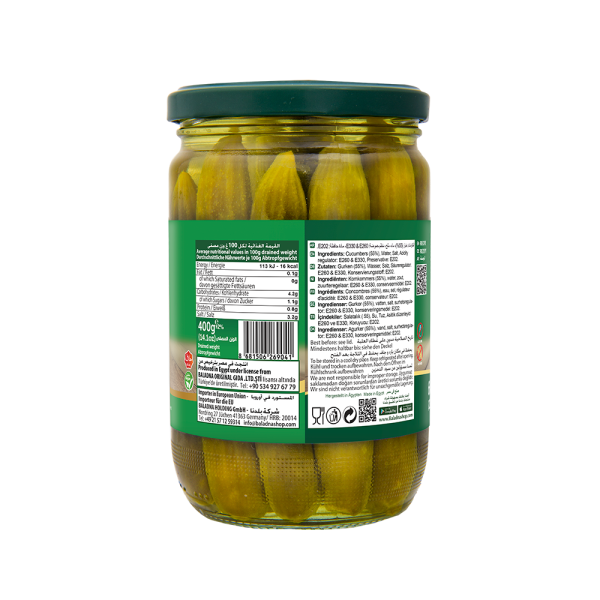 Baladna Sour Pickled Cucumbers Oriental style - Oriental 660 g - Image 2