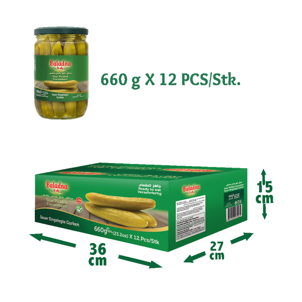 Baladna Sour Pickled Cucumbers Oriental style - Oriental 660 g - Image 5
