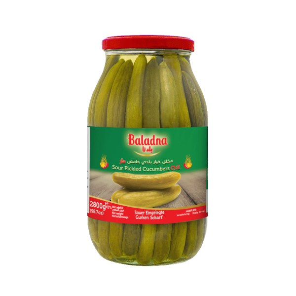 Baladna Hot Sour Pickled Cucumbers Oriental style - Oriental 2800 g