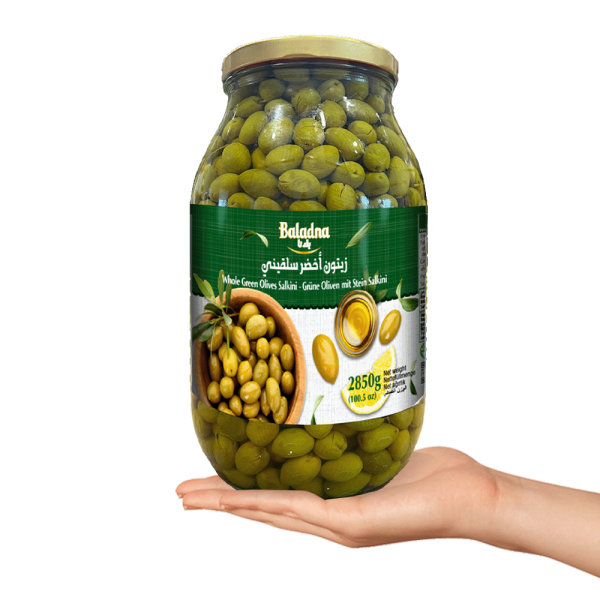 Baladna Whole Green Olives Salkini - Oriental 2850 g - Image 3