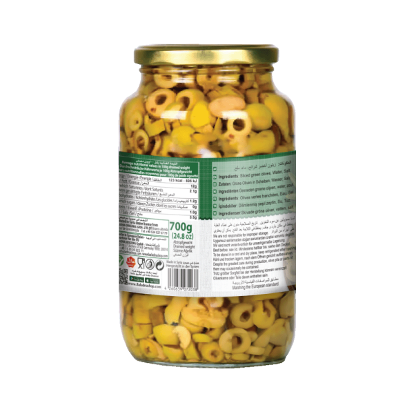 Baladna Sliced Green Olives - Oriental 1000 g - Image 2