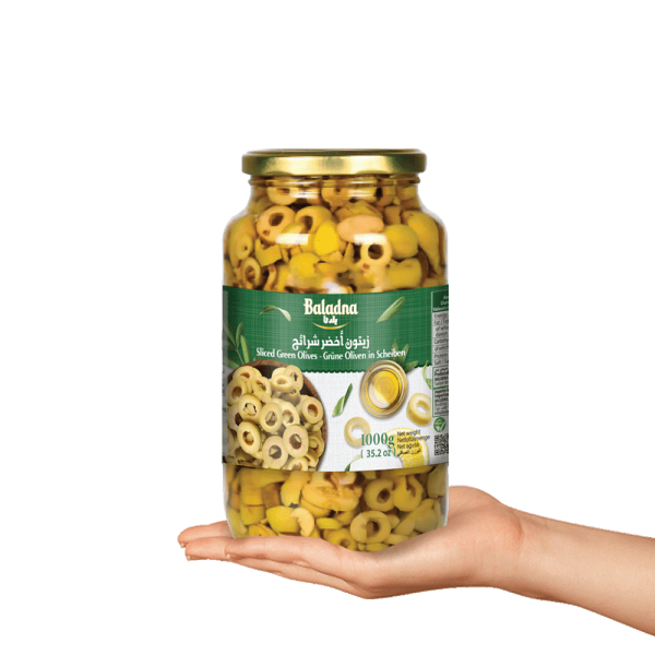 Baladna Sliced Green Olives - Oriental 1000 g - Image 3