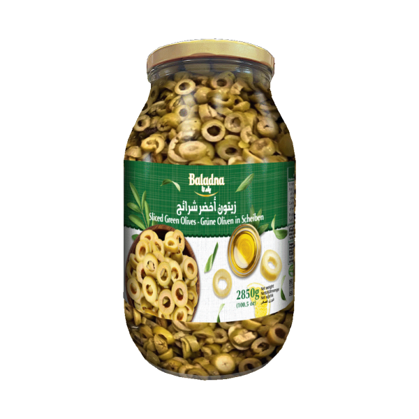 Baladna Sliced Green Olives - Oriental 2850 g