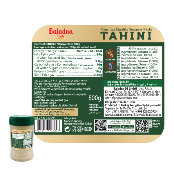 Baladna Tahini (Sesam paste) - Oriental 800 g - Image 2