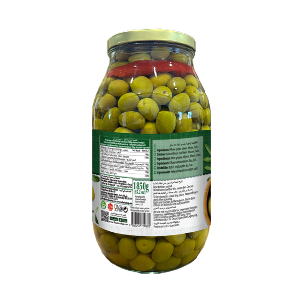 Baladna Whole Green Olives Tefahi - Oriental 2850 g - Image 2