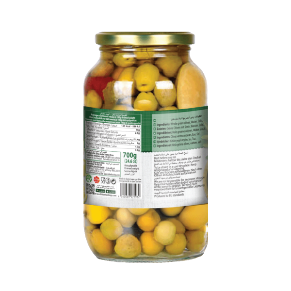 Baladna Whole Green Olives Tefahi - Oriental 1000 g - Image 2