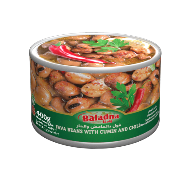 Baladna  Fava Grosse Bohnen mit Kreuzkümmel und Chili - Orientalisch 400 g