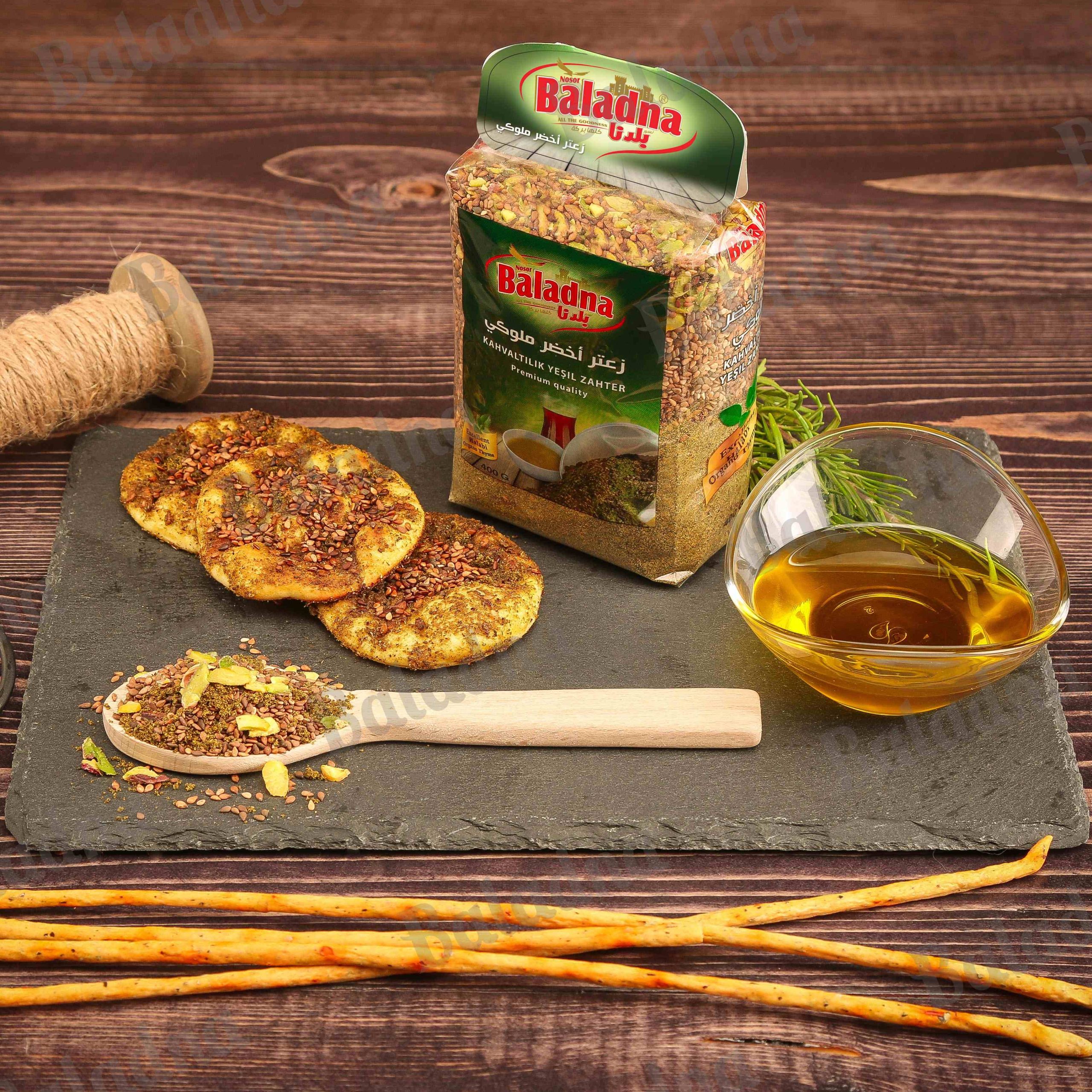 Baladna Grüner Zaater: Ein ausgeprägter Geschmack, Farbe und Aroma